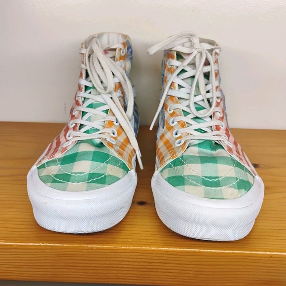 Vans Sk8-Hi Tapered Gingham Block Sneakers‎ Women's Size 9 Men's Size 7.5 - Picture 3 of 12